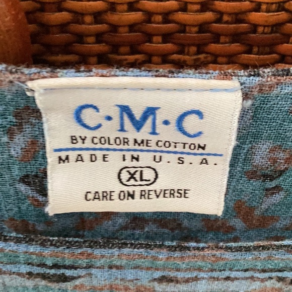 CMC by Color Me Cotton pullover tunic asymmetric hem loose fit  bateau neck XL - Picture 3 of 4